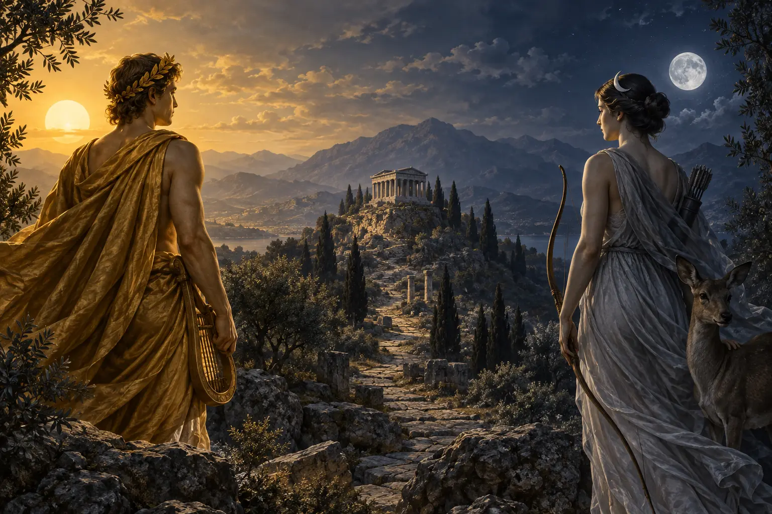 Apollón a Artemis, symboly vědomí a nevědomí