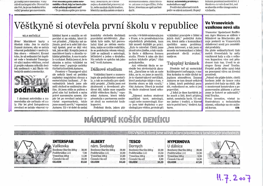 Náhled: Věštkyně si otevřela první školu v republice